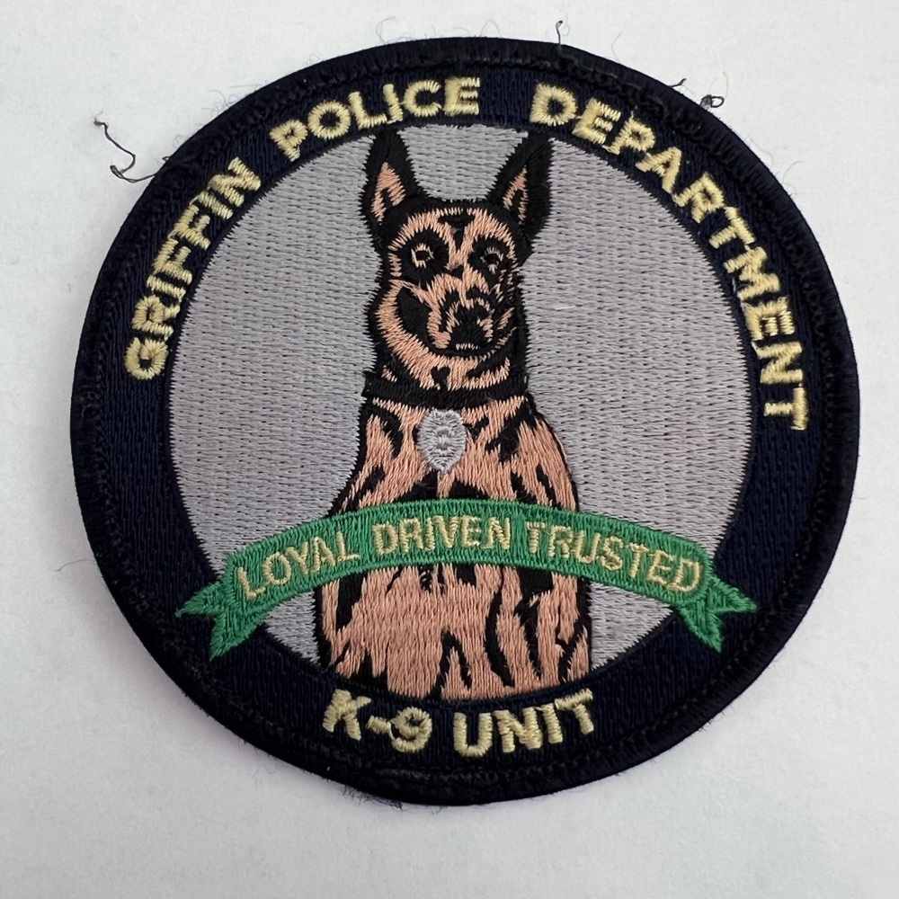 Griffin Georgia Police Department K-9 Unit Patch - Black and Gray